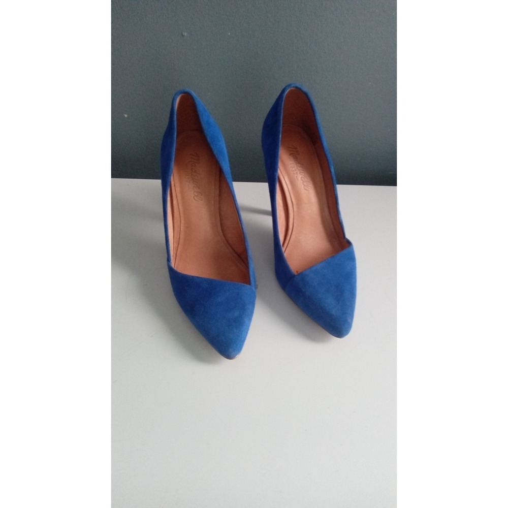 Madewell Suede Pointed-Toe Heels Cobalt Blue Pumps Classic‎ Shoes